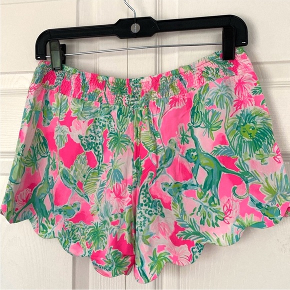 Lilly Pulitzer Shorts Dahlia Shorts color:Raz Berry Catty Shack Size Small - Picture 3 of 8